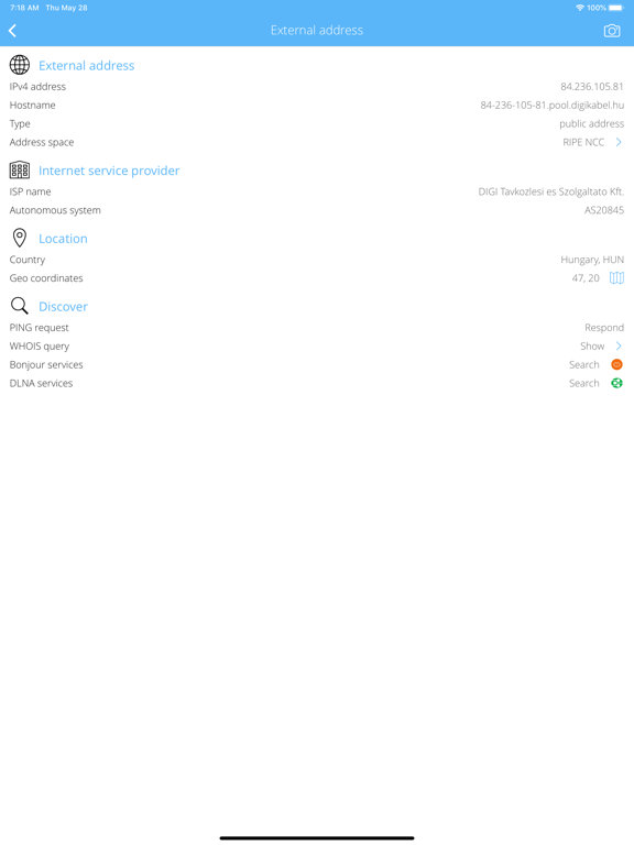 VPN Info iPad screenshot