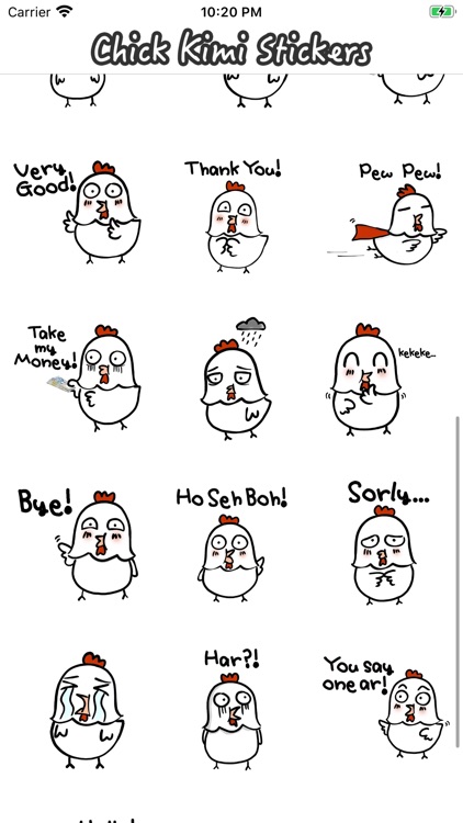 Chick Kimi Stickers