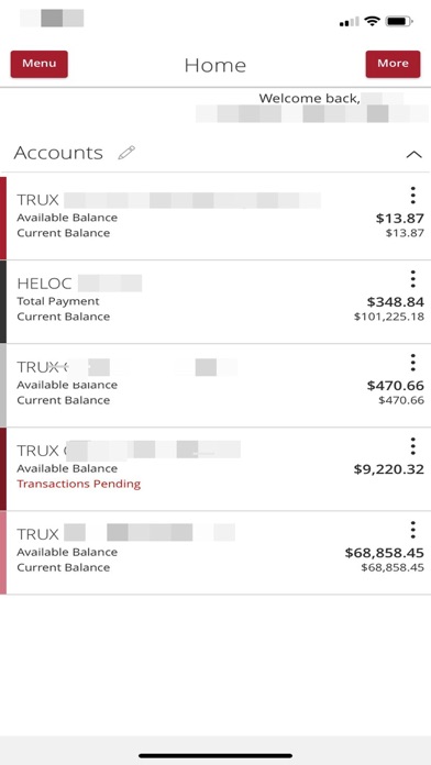 Truxton Trust Mobile Banking Screenshot