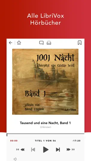 Screenshot von Audiobooks HQ Hörbücher auf dem iPhone 1