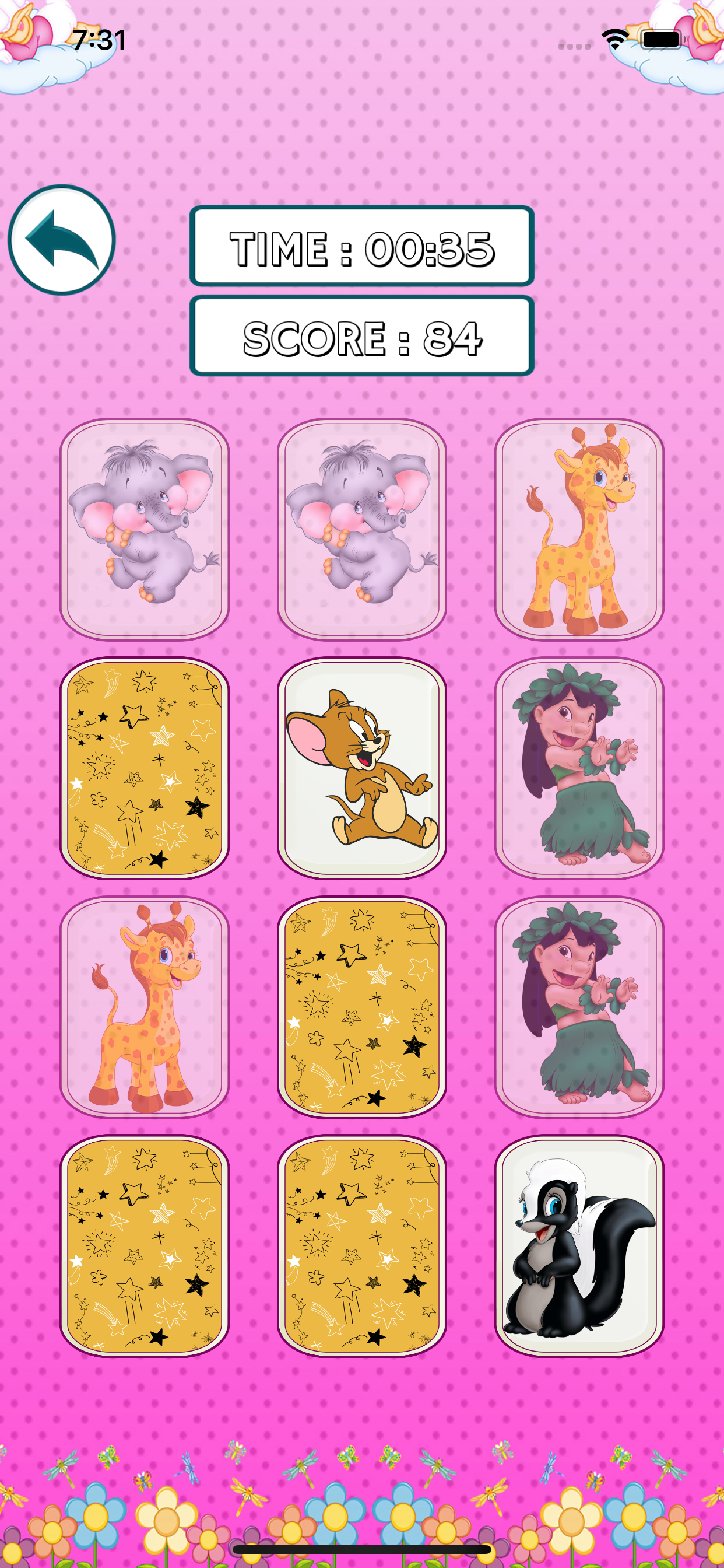 Memory Matches Brain Game