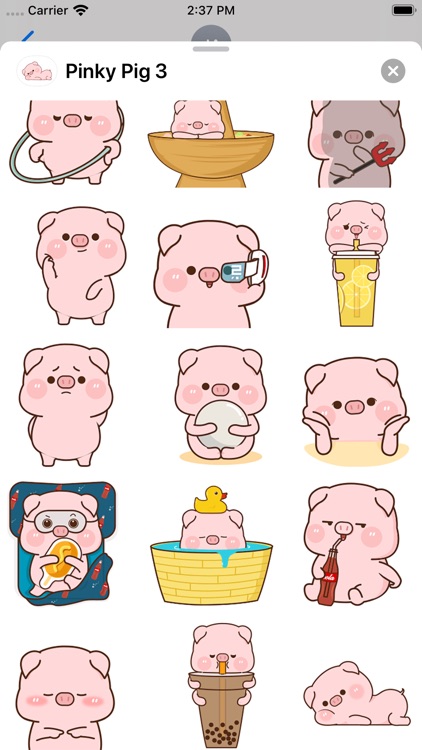 Pinky Pig Animated Stickers