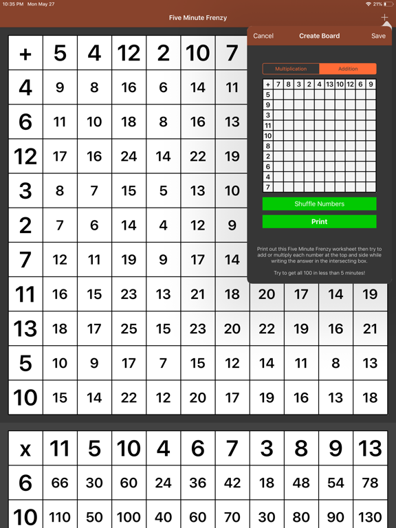 5-Minute Frenzy iPad screenshot