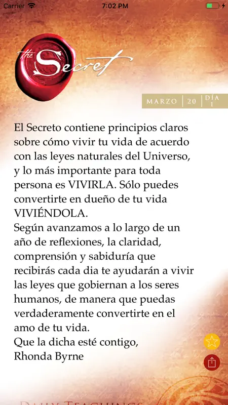 El Secreto Enseñanzas diarias screenshot 2 of 6