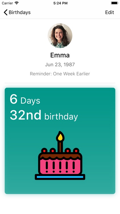Birthdate - Beautiful Reminder screenshot-5