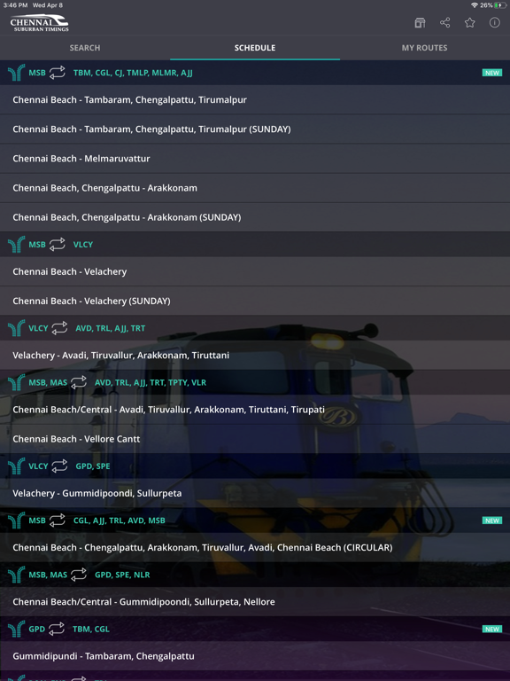 Screenshot #5 pour Chennai Suburban Train Timings