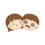 Boy and Girl Emotions Stickers