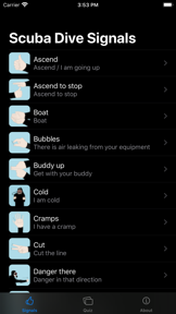 Scuba Dive Signals screenshot