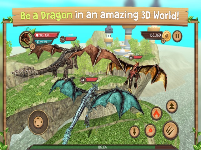 Jogos de Dragão: Mosca Dragon Simulator::Appstore for