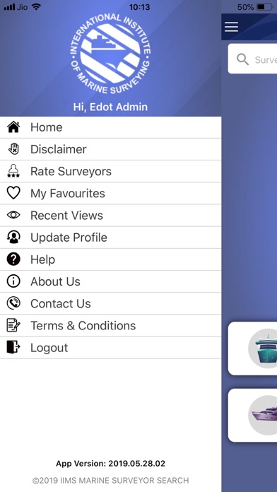 Marine Surveyor Search Screenshot