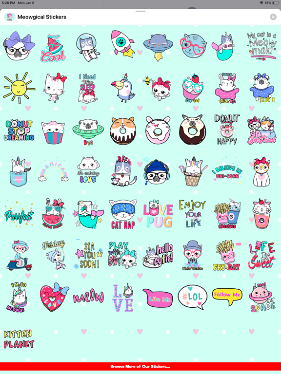 Meowgical: Animated Stickers iPad screenshot 4 - Stickers app