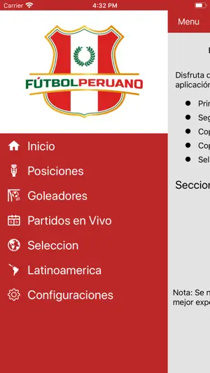 Peruvian soccer live screenshot 1