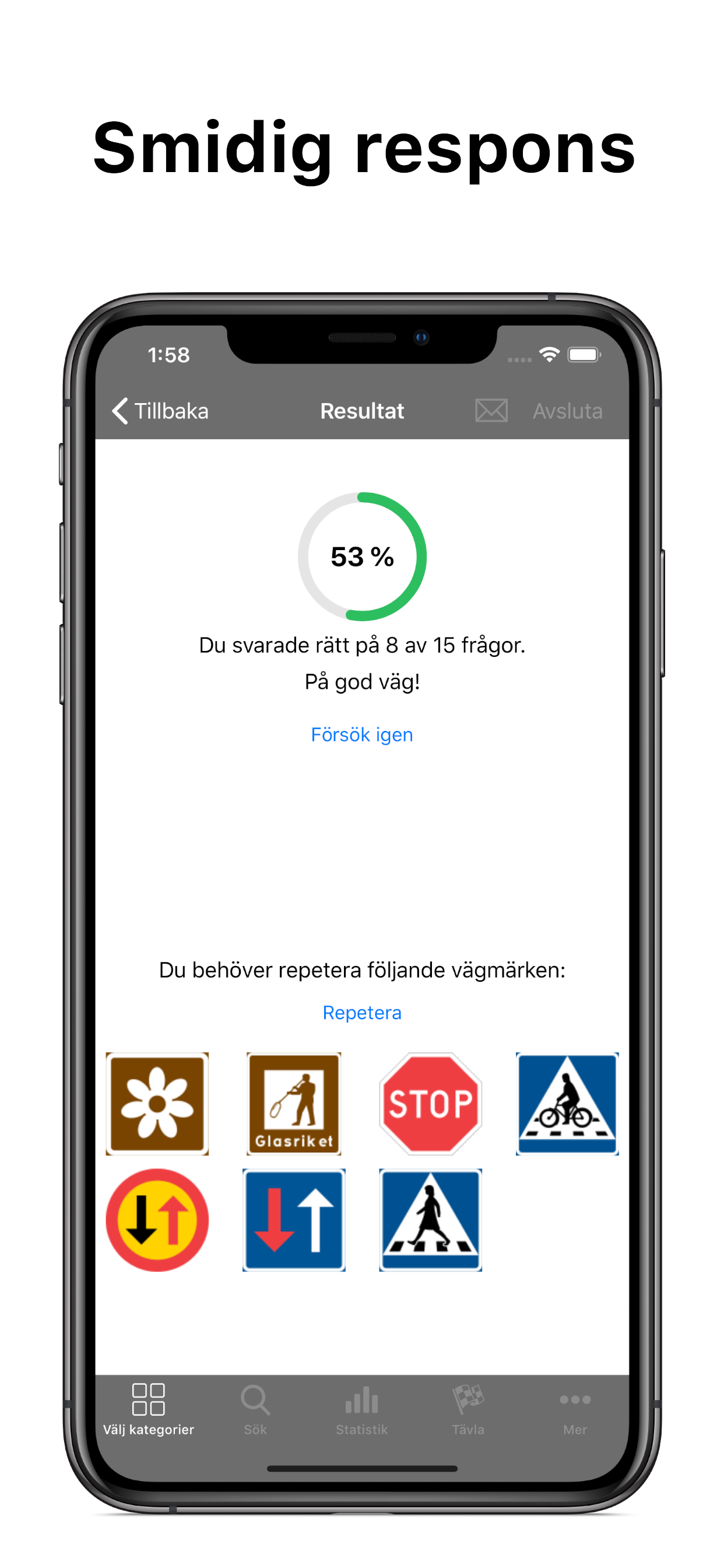 Vägmärken Quiz Lite