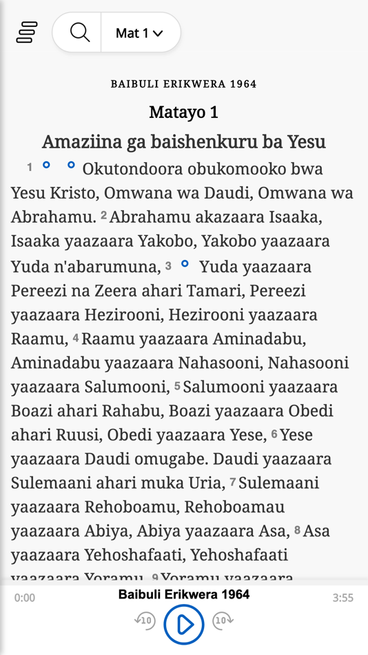 #1. BAIBULI ERIKWERA Runyankore (iOS) Podle: Digital.Bible