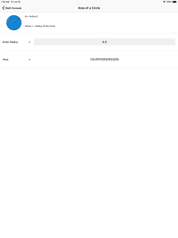Math Formula - Exam Learning iPad screenshot