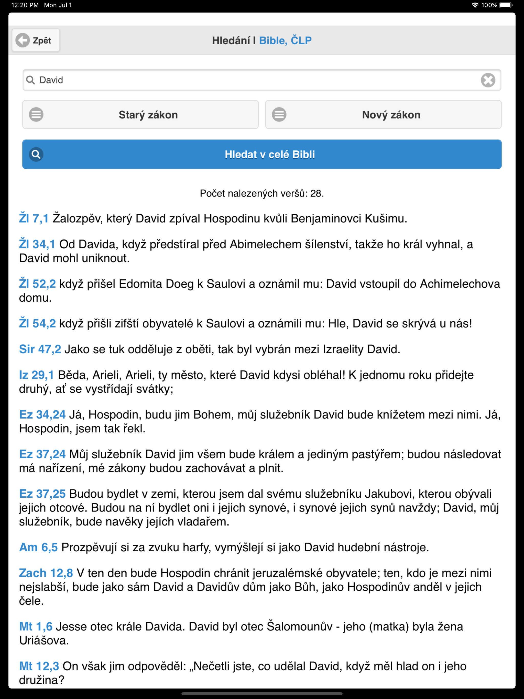 Bible, ČLP screenshot 6