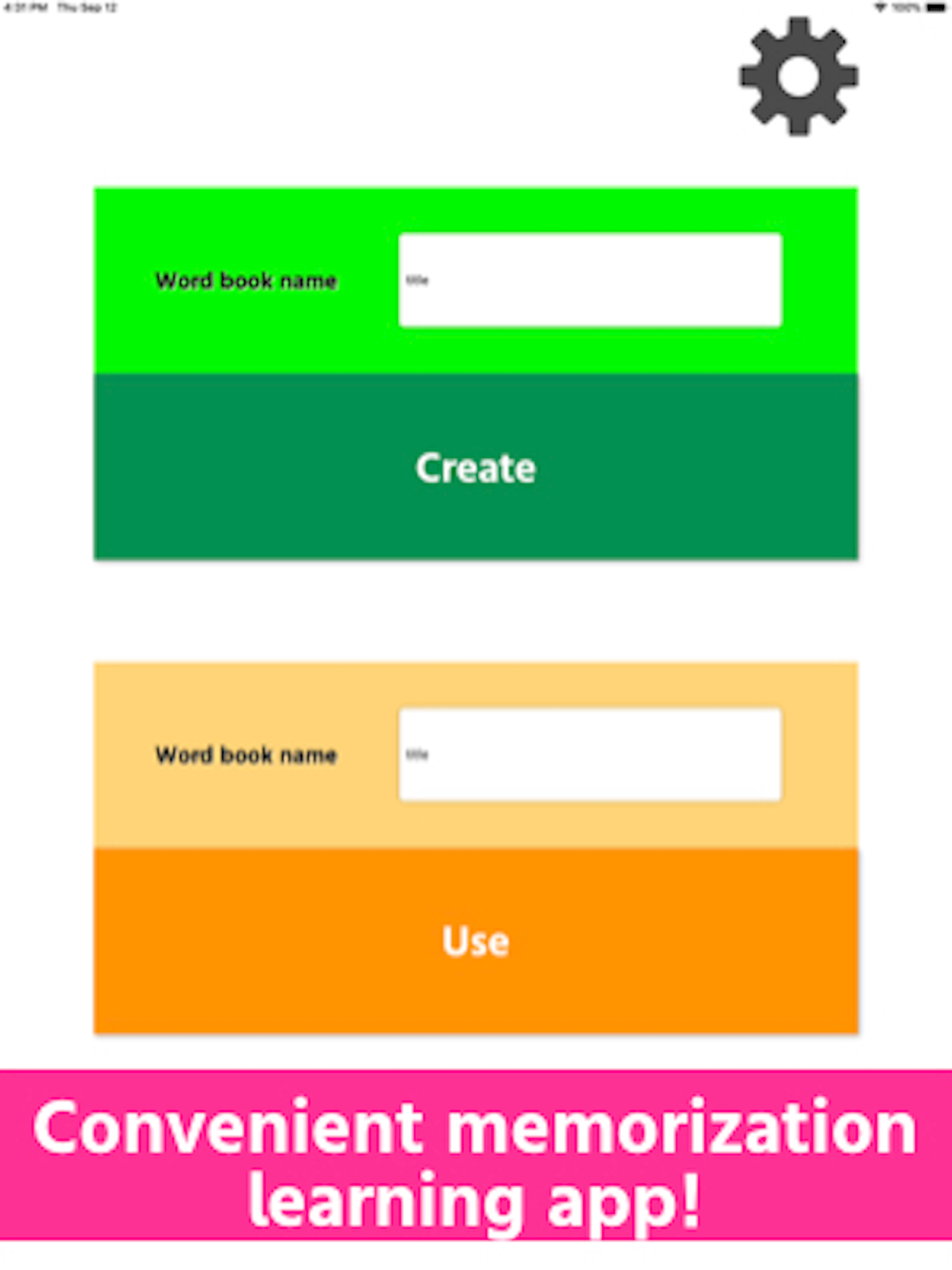 Word memorization card