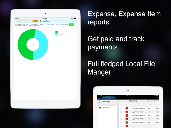 Time Tracker Time invoice pdf iPad screenshot 5 - Business app