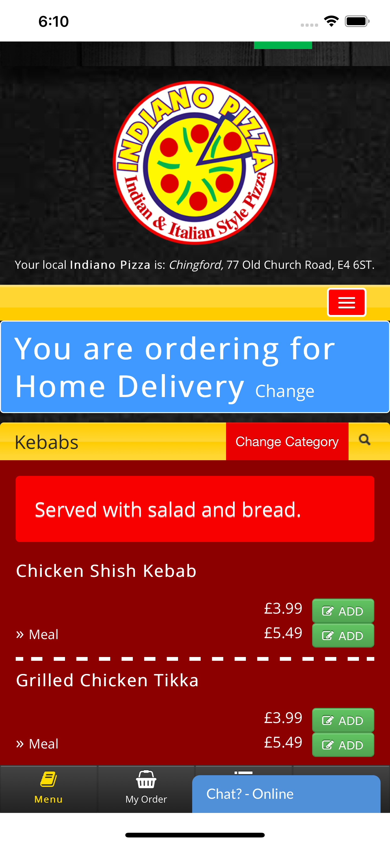 Indiano Pizza