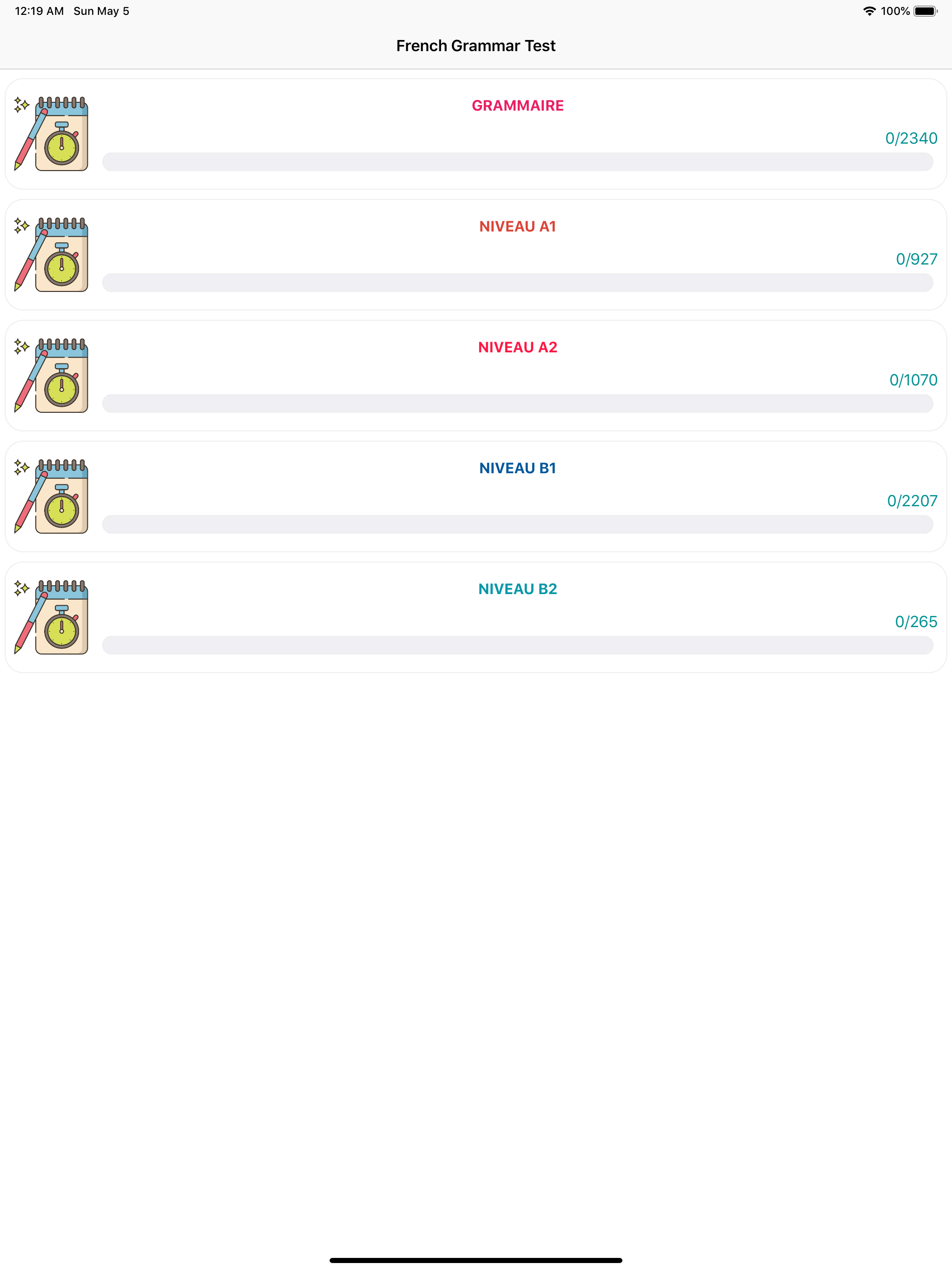French Grammar Test