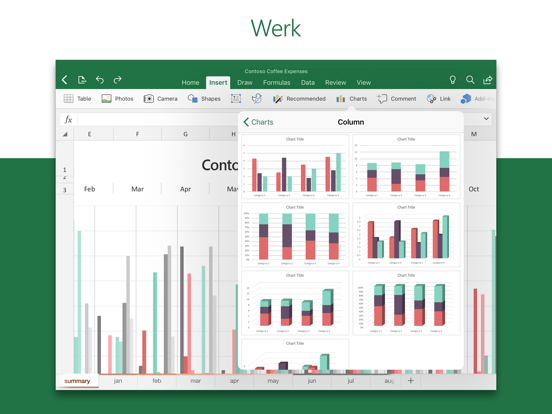 Microsoft Excel iPad app afbeelding 3