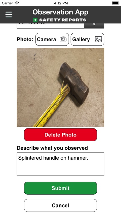 Safety Observations App | SR