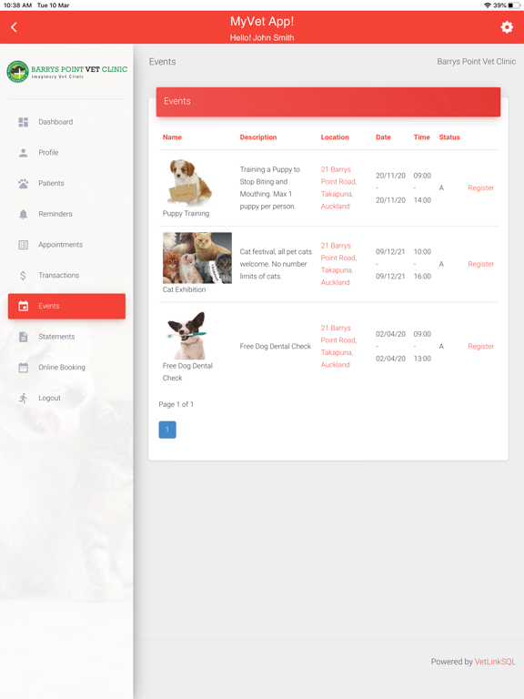 MyVet App! iPad screenshot