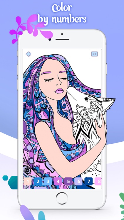 Antistress color by number