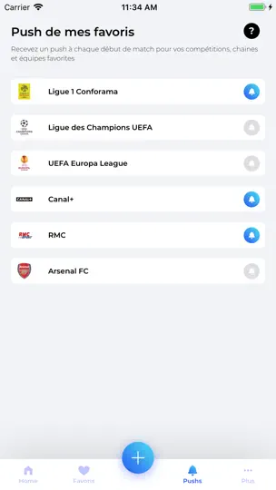 Capture d'écran de Programme Foot sur iPhone 6