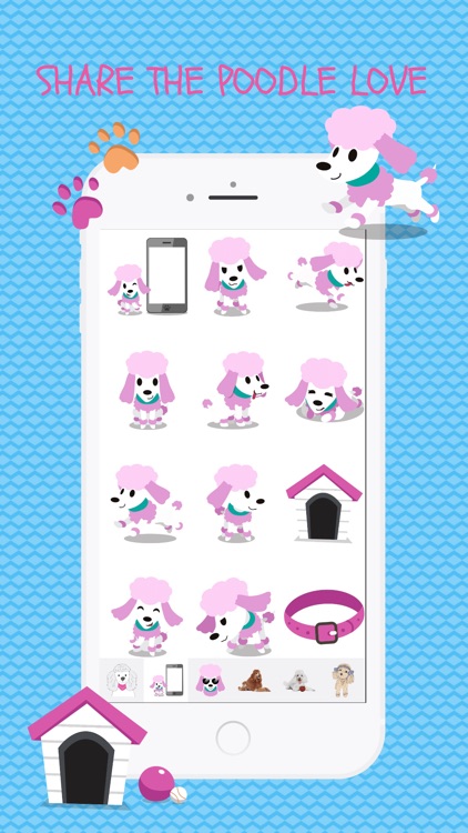 Poodle Fun Emoji Stickers