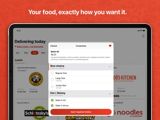 Foodsby: Local Food Delivery iPad screenshot 3 - Food & Drink app