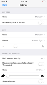 ShoppingList screenshot
