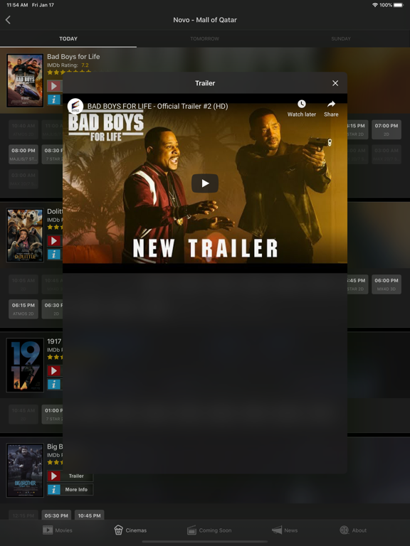 Cinema Qatar - Lite iPad screenshot 5 - Entertainment app