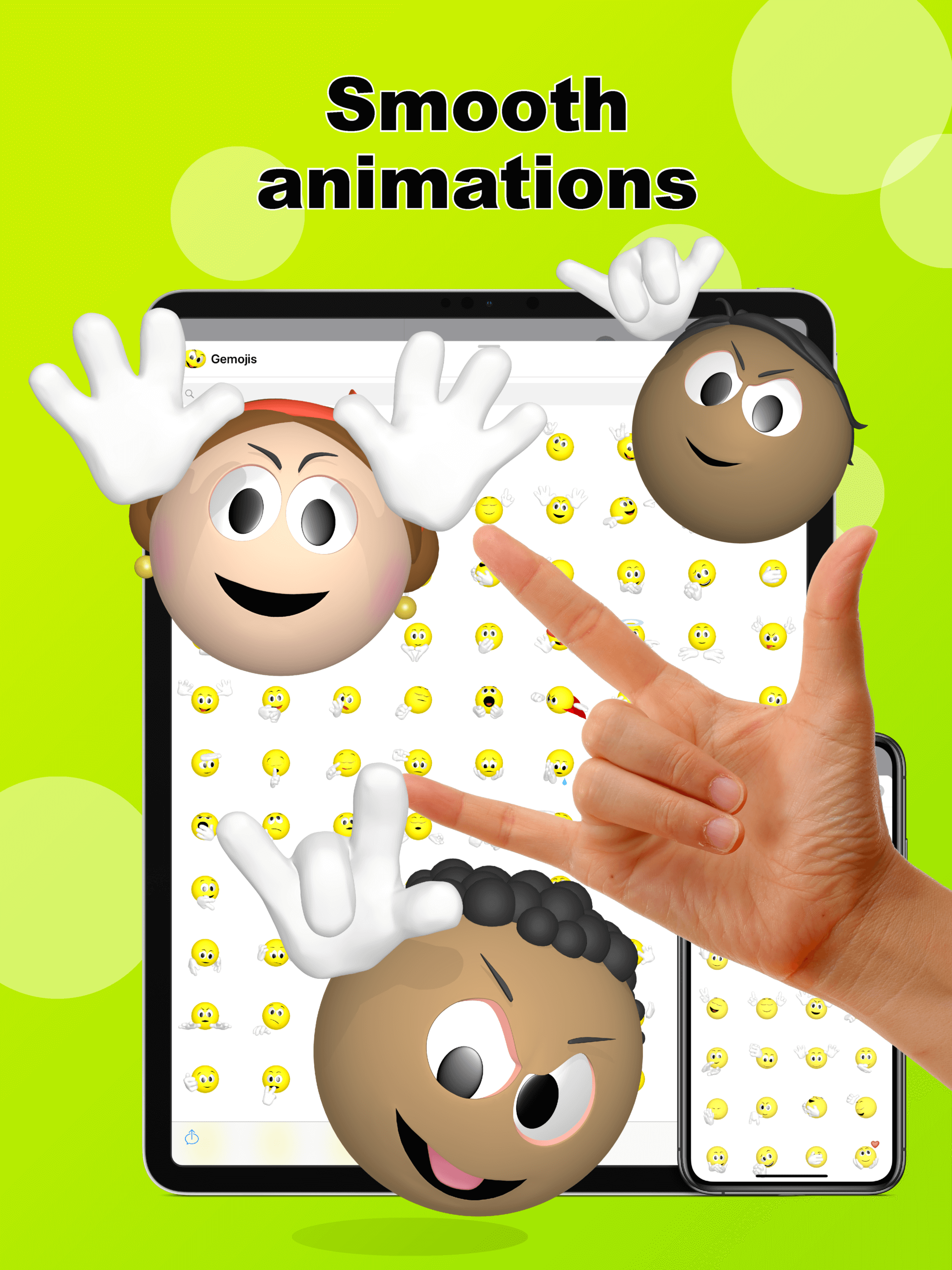 Emoji + gestures > Gemojis