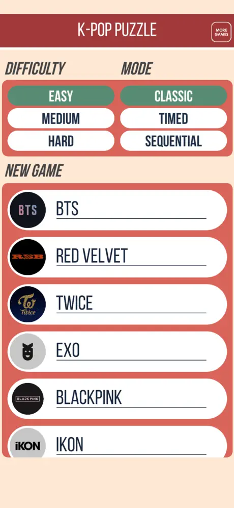 Kpop Music Puzzle