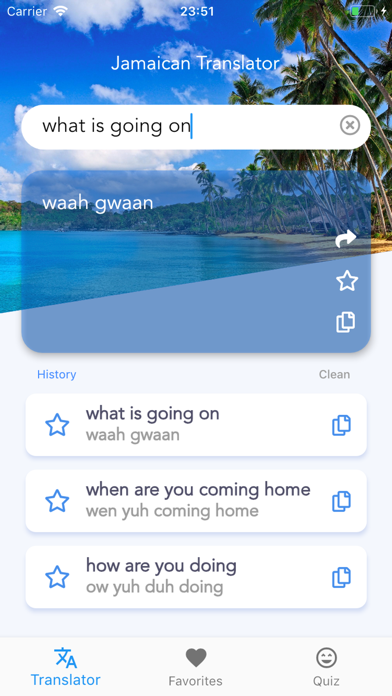 Jamaican Translator iPhone screenshot 1 - Education app