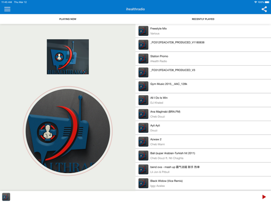 ihealthradio iPad screenshot 4 - Music app