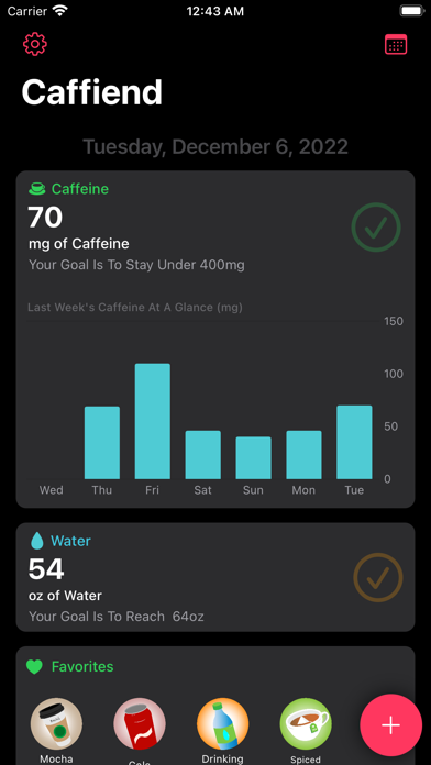 Caffiend - Caffeine Trackerのおすすめ画像2