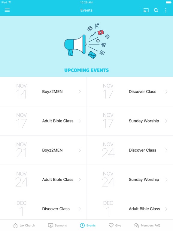 Jax Church iPad screenshot 3 - Education app