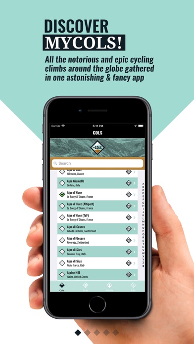 myCols - your cycling climbs Screenshot