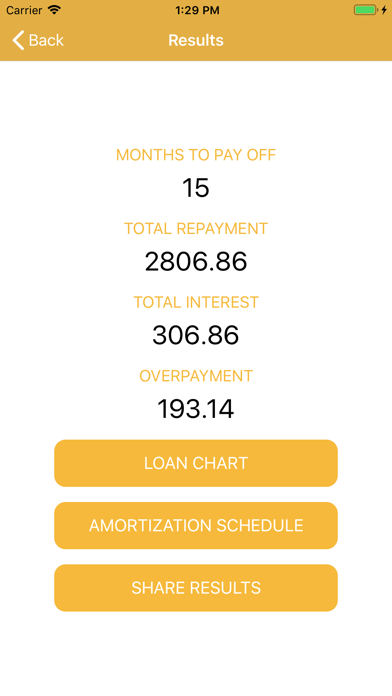 Credit Card Debt Payoff Calc iPhone screenshot