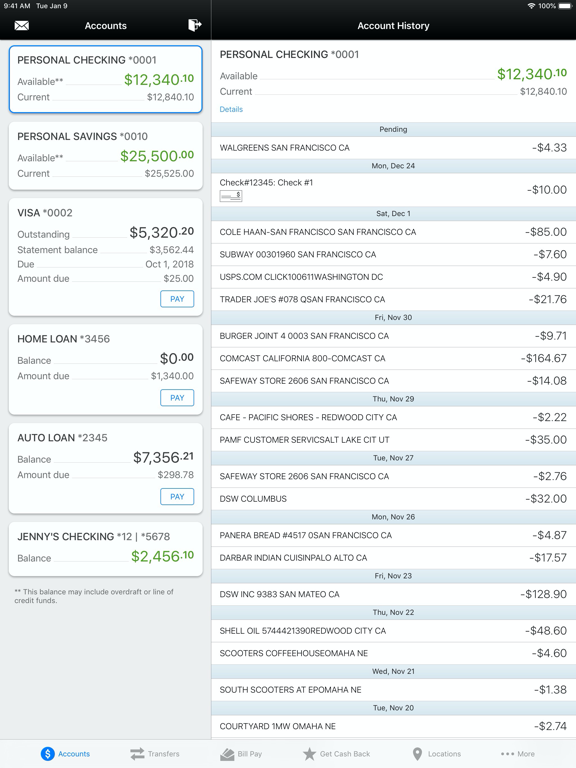 Marquette Farmers State Bank iPad screenshot 2 - Finance app