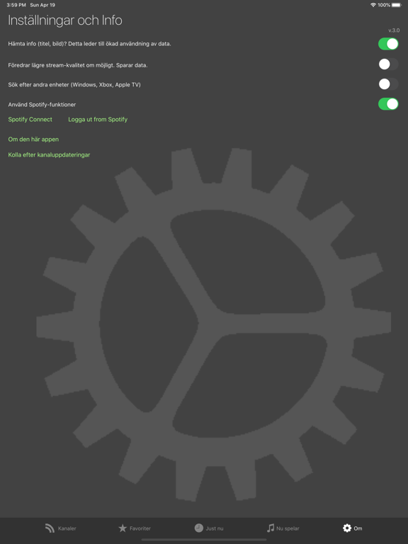 Svensk radio app iPad screenshot 7 - Music app