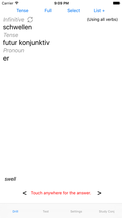 Verben - German Verb Trainer Screenshot