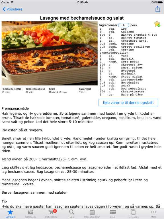 Screenshot #4 pour Madopskrifter.nu - Madplanen