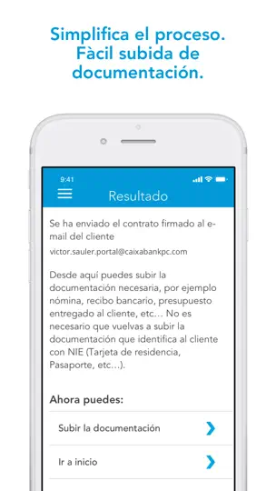 Captura de pantalla de Firma Digital CaixaBank P&C en iPhone 4