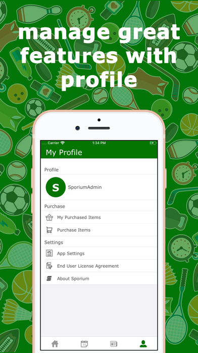 Sporium - The Best Sport's App Screenshot