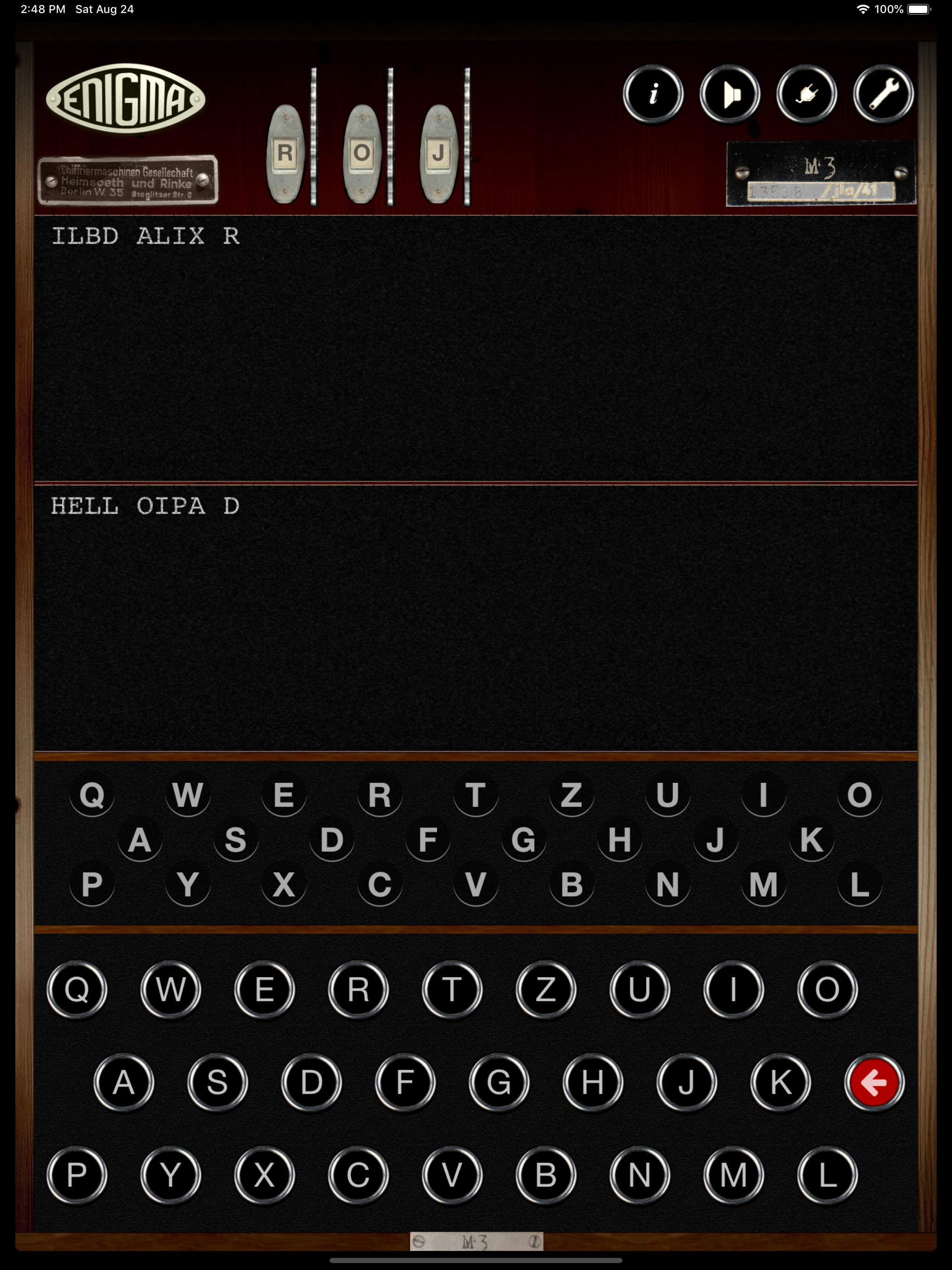 Mininigma: Enigma Simulator screenshot 5
