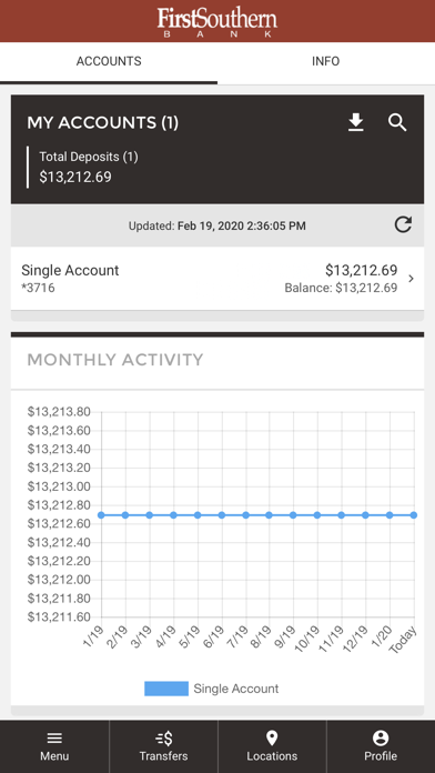 First Southern Bank Mobile App Screenshot