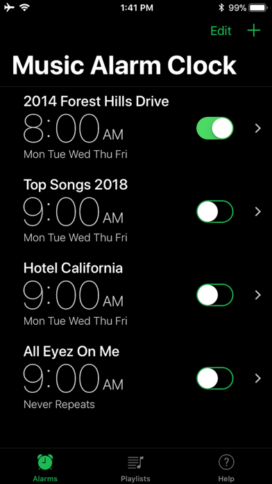 Screenshot #1 pour Music Alarm Clock Pro